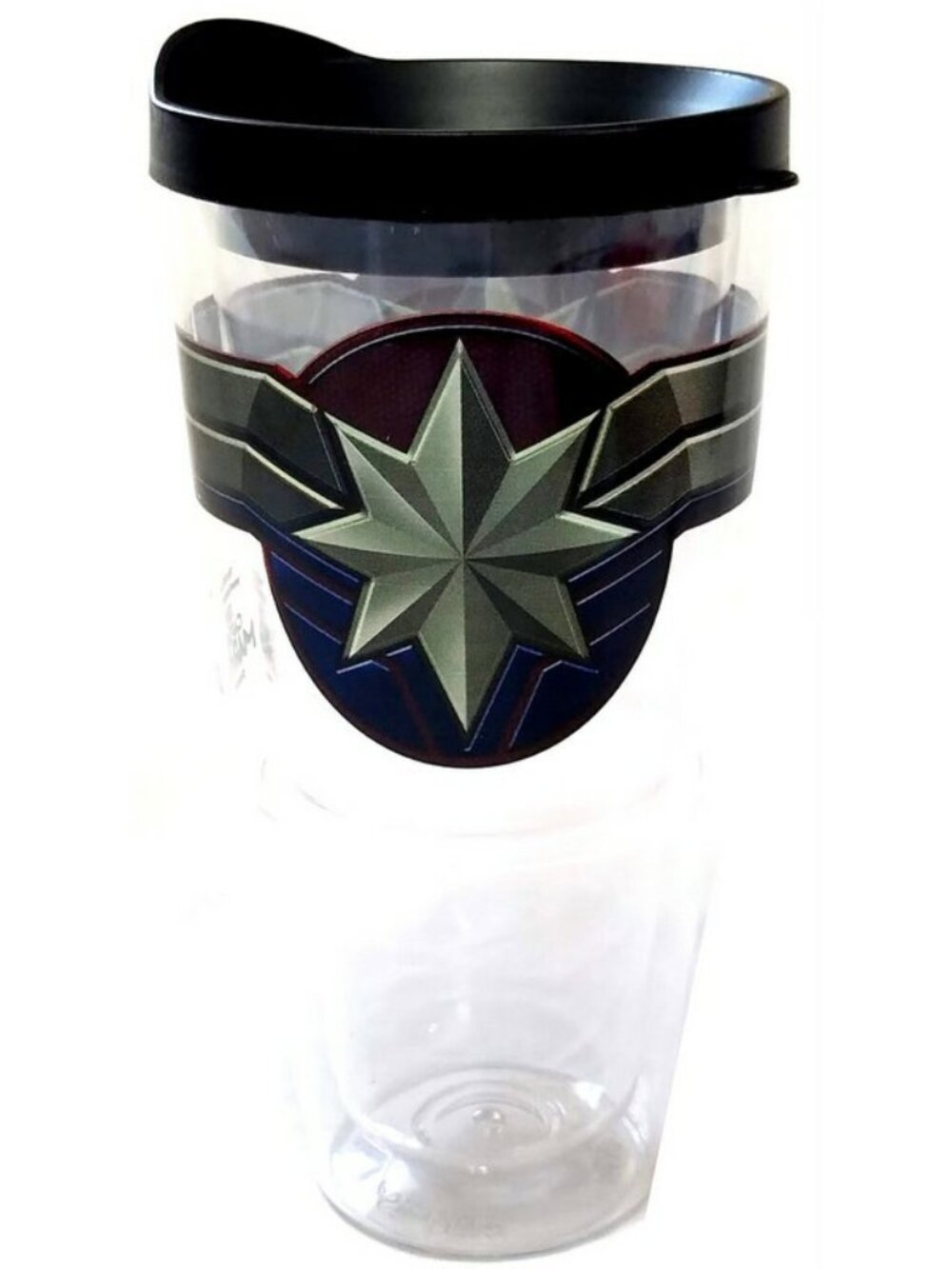 Marvel WCN Captain Marvel Double Wall Acrylic 16oz Travel Tumbler Cup With Lid